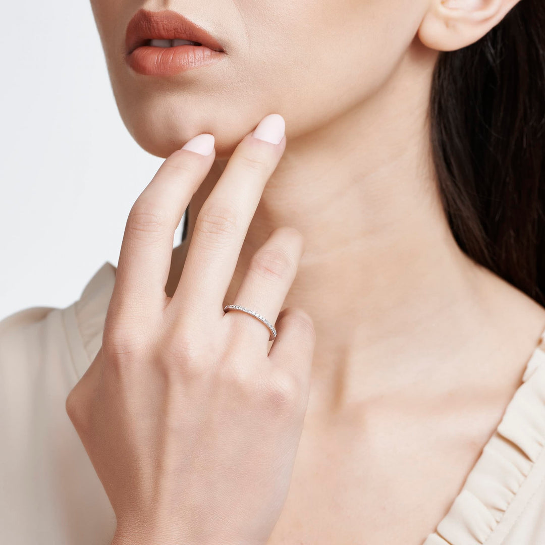0.12 Karat Baguette Stone Set Diamond Ring