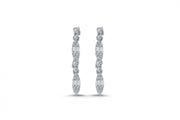 0.34 Karat Baguette Stone Set Diamond Earrings