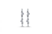 0.28 Karat Baguette Stone Set Diamond Earrings