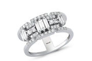0.64 karat Baguette Stone Set Diamond Ring