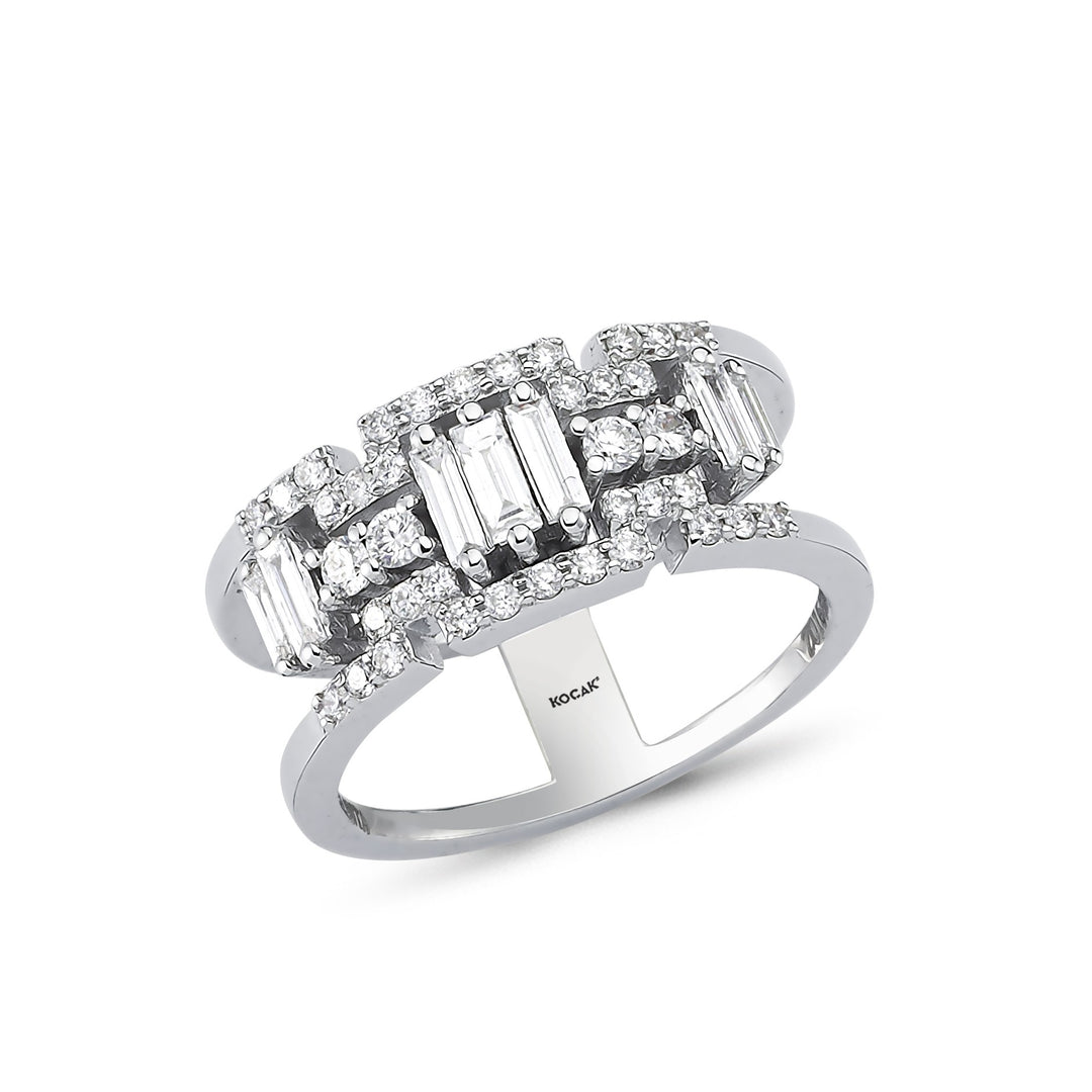 0.64 karat Baguette Stone Set Diamond Ring