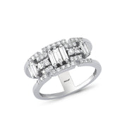 0.64 karat Baguette Stone Set Diamond Ring