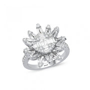 1.17 Karat Baguette Stone Set Diamond Ring