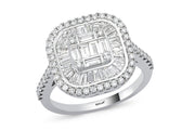 1.19 Karat Baguette Stone Set Diamond Ring