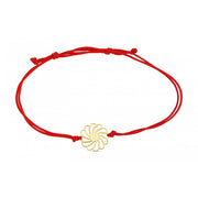 14ct Flower Motif Cord Gold Bracelet