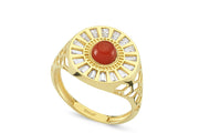 14ct Colour Stone Set Gold Ring