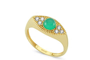 14ct Colour Stone Set Gold Ring