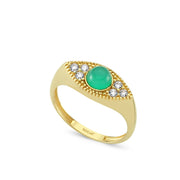 14ct Colour Stone Set Gold Ring