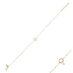 Load image into Gallery viewer, 14ct Baguette Stone Set Gold Anklet Gold Bracelet