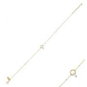 14ct Baguette Stone Set Gold Anklet Gold Bracelet