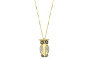14ct Baykus Figurlu Gold Necklace