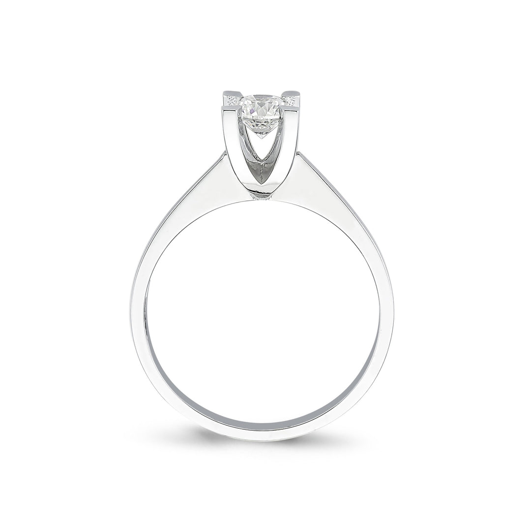 0.50 Karat EF SI Solitaire Diamond Ring