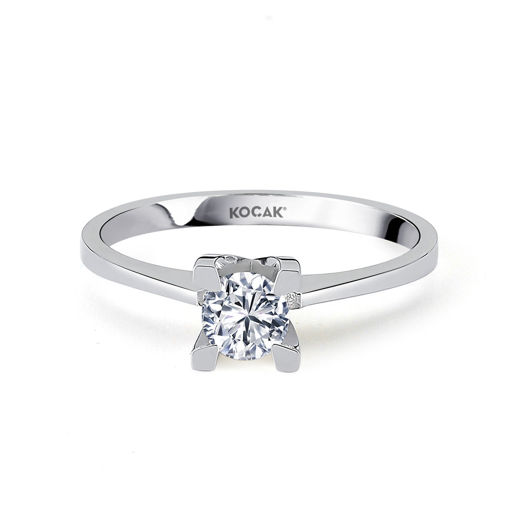 0.40 Karat EF SI Solitaire Diamond Ring