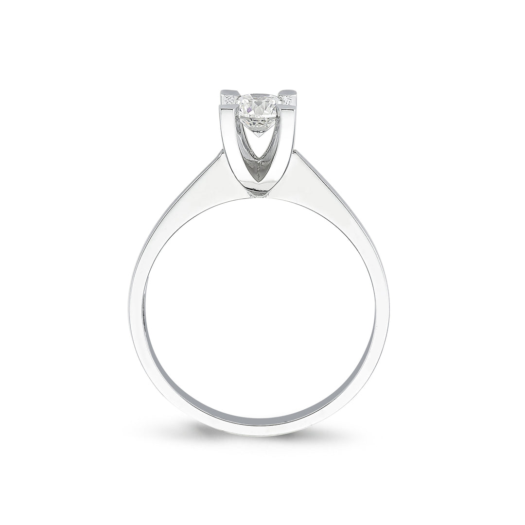 0.39 Karat EF SI Solitaire Diamond Ring