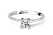 0.30 Karat EF SI Solitaire Diamond Ring