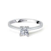 0.30 Karat EF SI Solitaire Diamond Ring