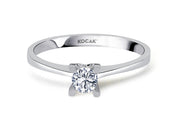 0.20 Karat EF SI Solitaire Diamond Ring