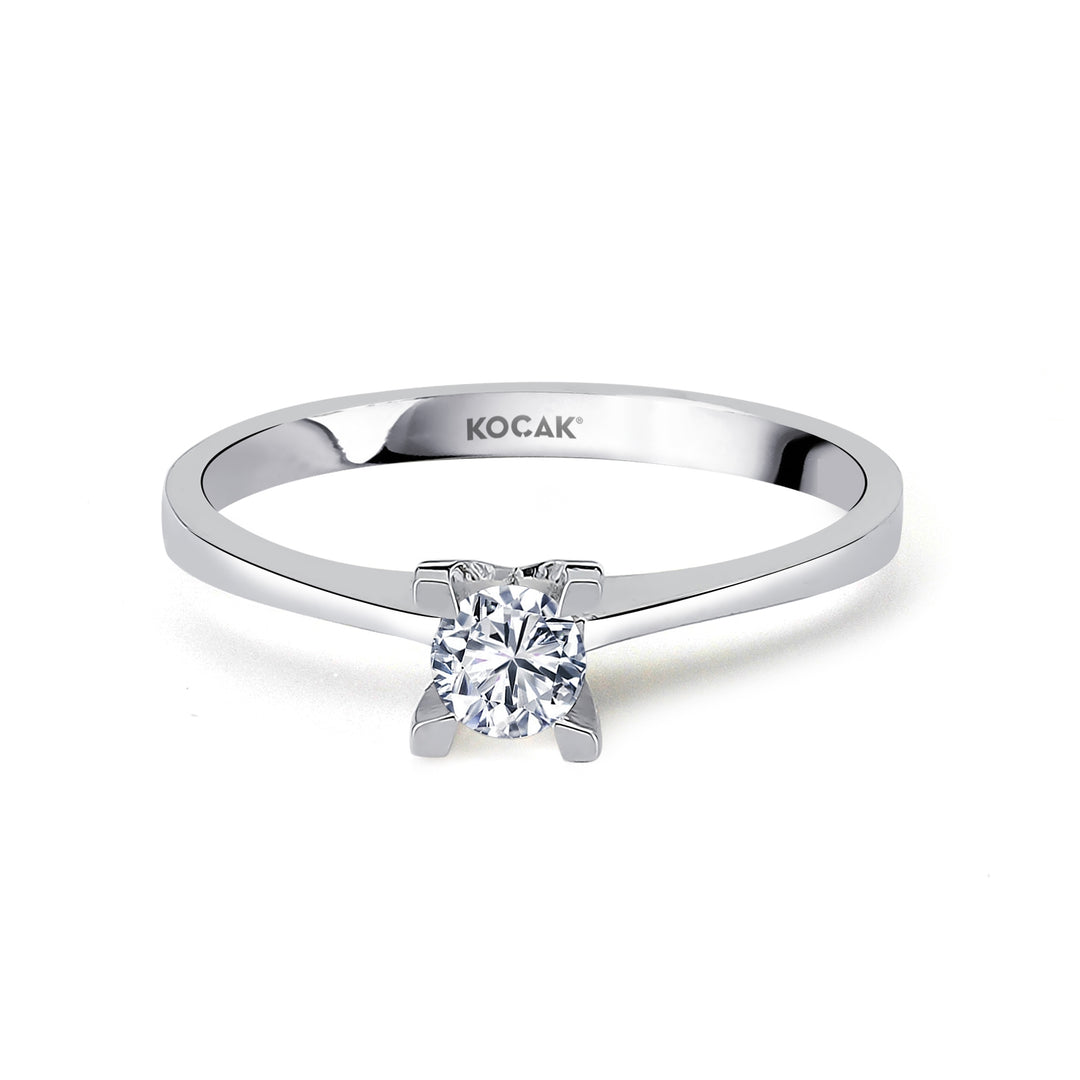 0.20 Karat EF SI Solitaire Diamond Ring