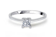 0.19 Karat EF SI Solitaire Diamond Ring