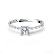 0.19 Karat EF SI Solitaire Diamond Ring