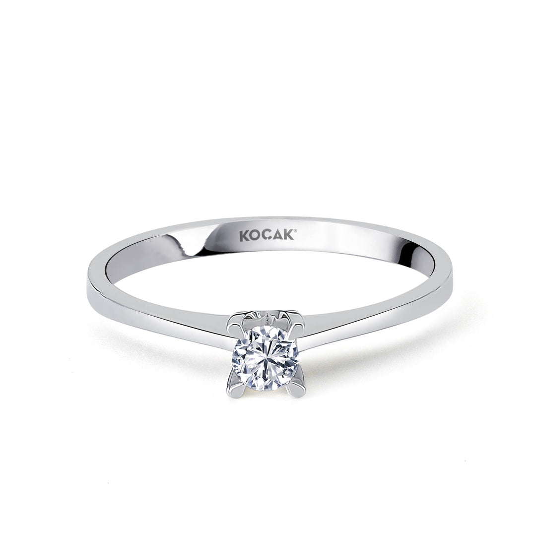 0.15 Karat EF SI Solitaire Diamond Ring