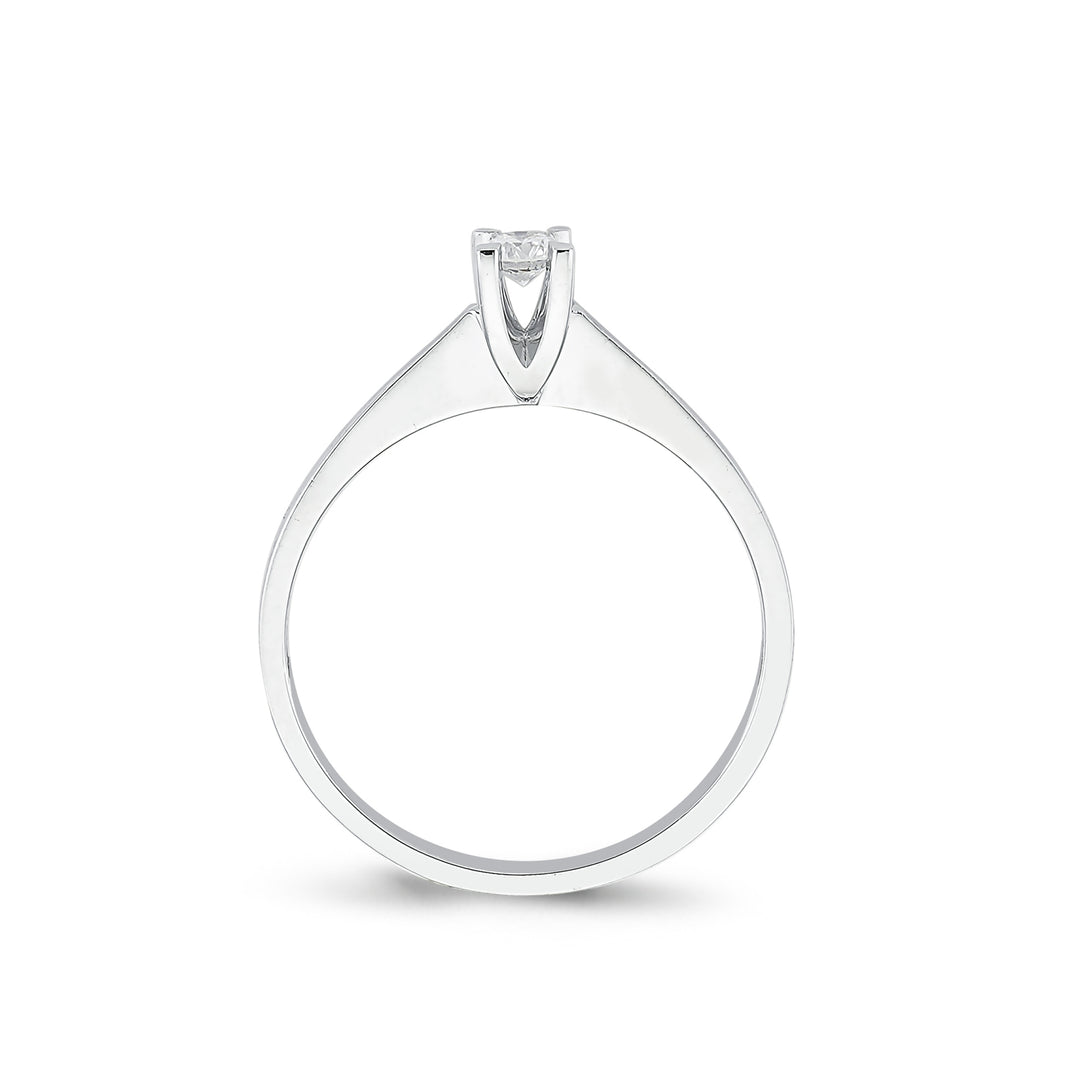 0.10 Karat EF SI Solitaire Diamond Ring