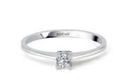 0.10 Karat EF SI Solitaire Diamond Ring