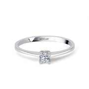 0.10 Karat EF SI Solitaire Diamond Ring