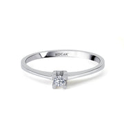 0.05 Karat EF SI Solitaire Diamond Ring