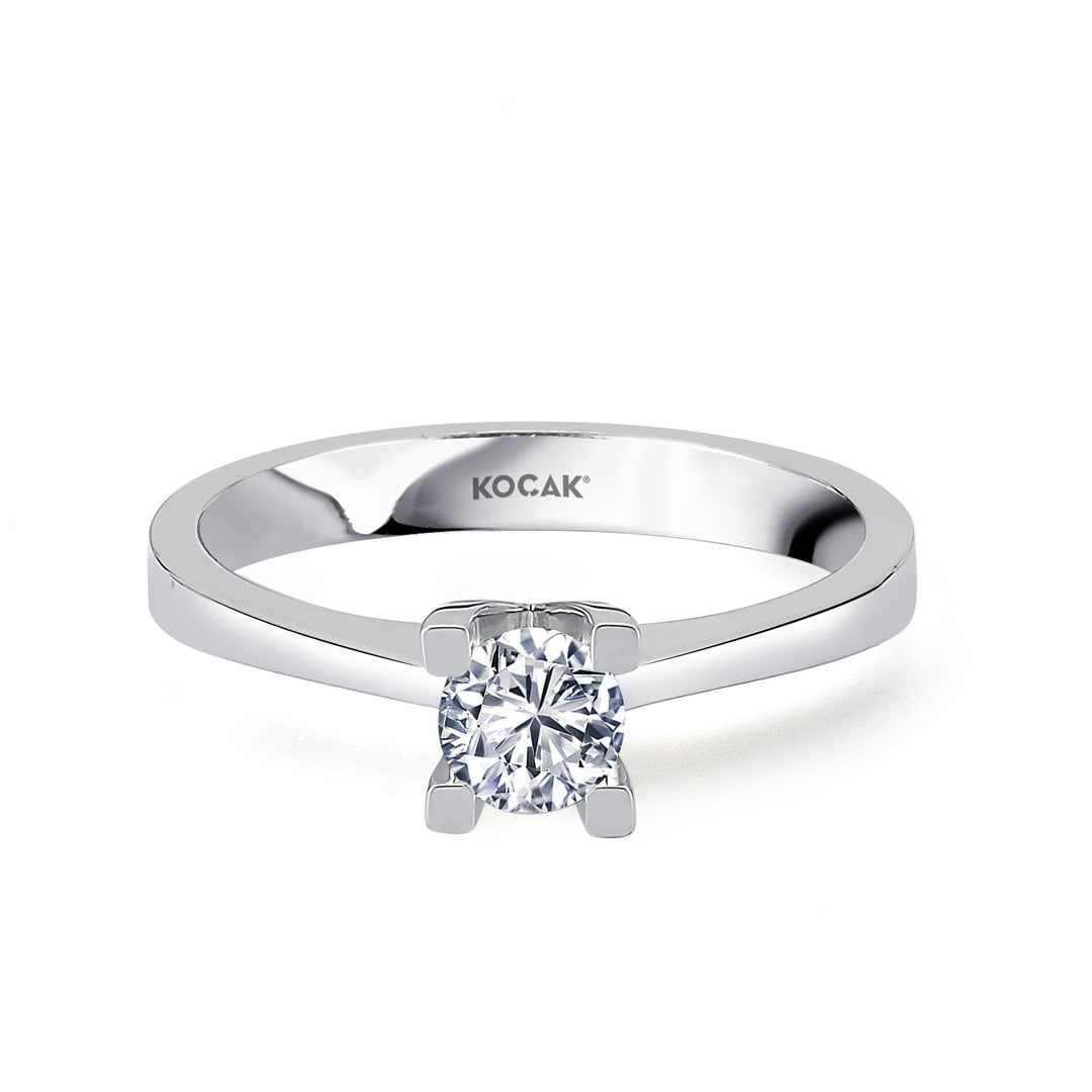 0.50 Karat EF SI Solitaire Diamond Ring