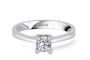 0.39 Karat EF SI Solitaire Diamond Ring