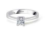 0.30 Karat EF SI Solitaire Diamond Ring