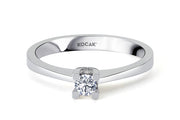 0.15 Karat EF SI Solitaire Diamond Ring