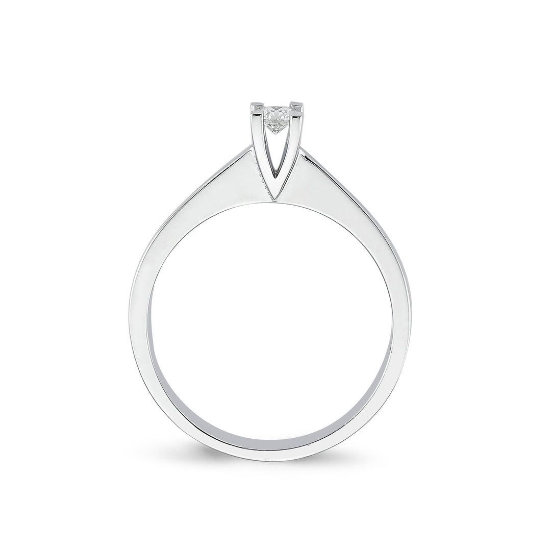 0.10 Karat EF SI Solitaire Diamond Ring