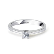 0.09 Karat EF SI Solitaire Diamond Ring