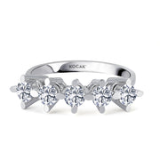 1.00 EF SI Karat Diamond Five Stone Ring