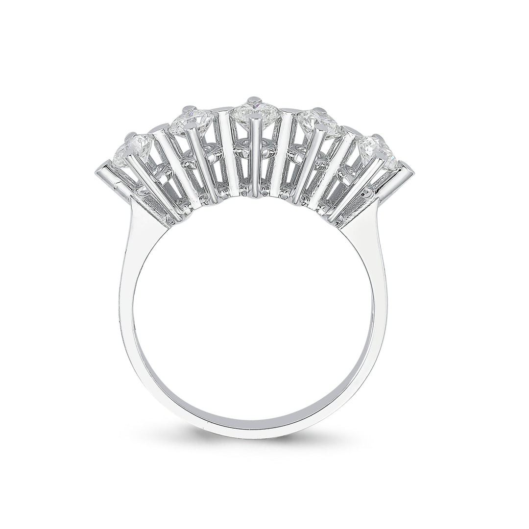 0.85 EF SI Karat Diamond Five Stone Ring