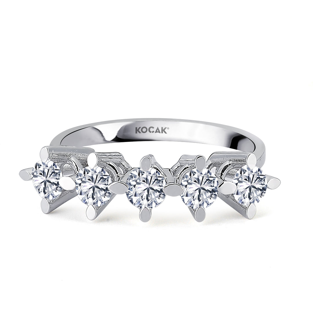 0.85 GH SI Karat Diamond Five Stone Ring