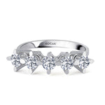 Load image into Gallery viewer, 0.80 GH SI Karat Diamond Five Stone Ring