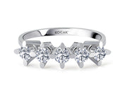 0.75 EF SI Karat Diamond Five Stone Ring