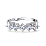 0.60 EF SI Karat Diamond Five Stone Ring