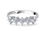 0.35 EF SI Karat Diamond Five Stone Ring