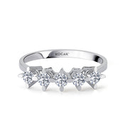 0.30 GH SI Karat Diamond Five Stone Ring
