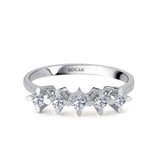 0.20 GH SI Karat Diamond Five Stone Ring