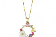 14ct Cicek Kelebek Figurlu Gold Necklace