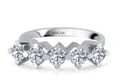 1.25 EF SI Karat Diamond Five Stone Ring