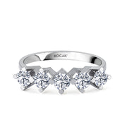 1.00 GH SI Karat Diamond Five Stone Ring