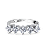 Load image into Gallery viewer, 0.85 EF SI Karat Diamond Five Stone Ring