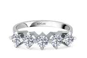 0.80 GH SI Karat Diamond Five Stone Ring