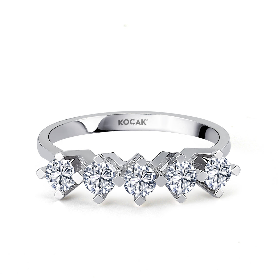 0.65 GH SI Karat Diamond Five Stone Ring